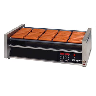 Star 50SCE Grill-Max 50 Hot Dog Roller Grill - Slanted Top, 120v, Capacity of 50, Stainless Steel
