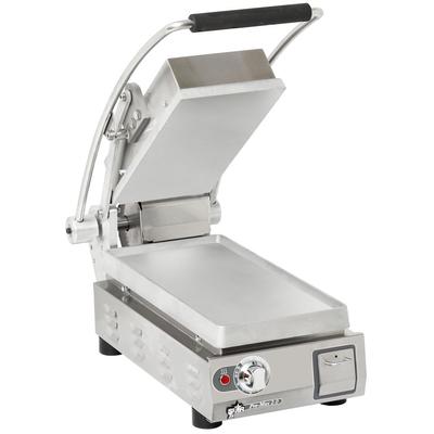 Star PST7EA-120V Single Commercial Panini Press w/ Aluminum Smooth Plates, 120v, Stainless Steel