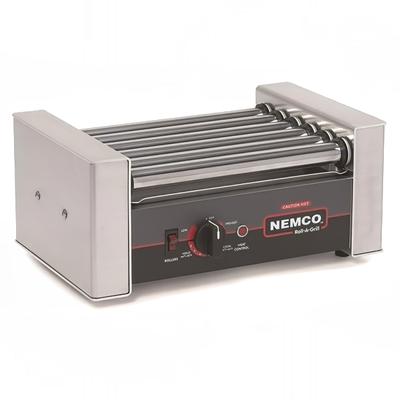 Nemco 8010-220 10 Hot Dog Roller Grill - Flat Top, 220v, Stainless Steel