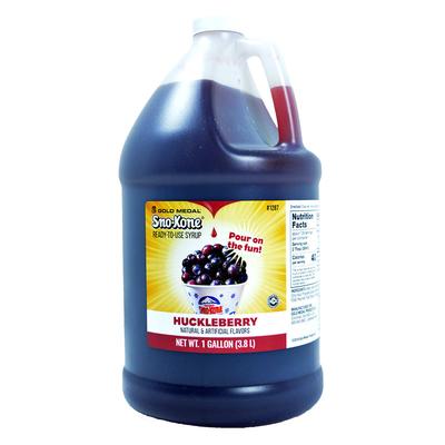 Gold Medal 1287 Huckleberry Snow Cone Syrup, Ready-To-Use, (4) 1 gal Jugs