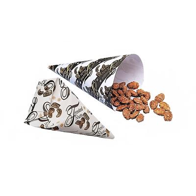 Gold Medal 4502M Heavy Frosted Nut Cones w/ Graphics, 1, 000 Master Case, White Candied Nut Supplies
