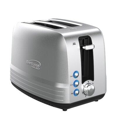 Brentwood 2-Slice Toaster Stainless Steel in Gray/Black | 7.7 H x 7.4 W x 10.7 D in | Wayfair 951116821M