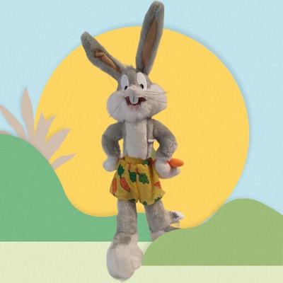 Disney Toys | Looney Tunes Bugs Bunny Plush W Carrot & Carrot Printed Shorts 18