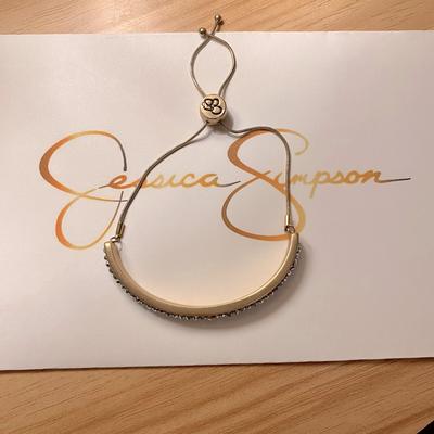 Jessica Simpson Jewelry | Jessica Simpson Gold Color With Diamond Like Effect. Adjustable | Color: Gold | Size: Os