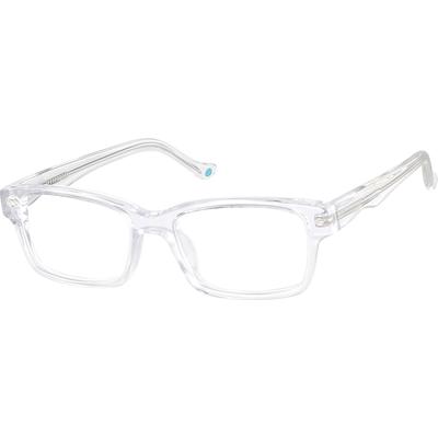 Zenni Rectangle Prescription Glasses Clear Plastic Full Rim Frame