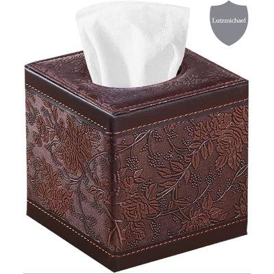 Alcott Hill® Tissue Box Cover, Leather in Brown | 5.7 H x 5.7 W x 5.7 D in | Wayfair B032D790A7BC40FFB2EEB758E903D372