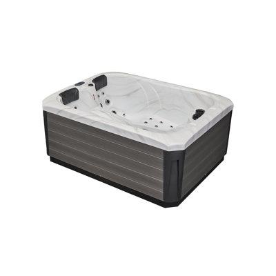 Luxury Spas 3 - Person 34 - Jet Acrylic Rectangular Standard Hot Tub w/ Ozonator in Acrylic in Gray | 36 H x 63 W x 85 D in | Wayfair LS-696