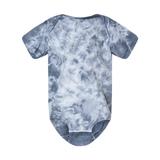 Dyenomite 340CR Infant Crystal Tie-Dyed Onesie in Silver size 12M | Cotton