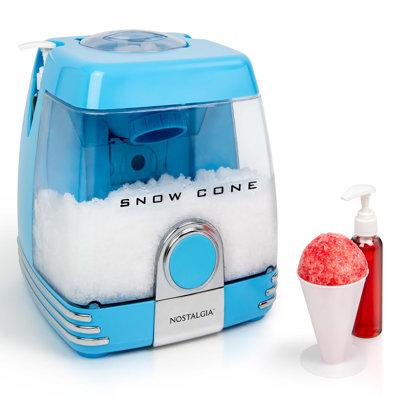 Nostalgia Snow Cone Maker, Stainless Steel in Blue | 12.5 H x 10.43 W x 10.62 D in | Wayfair NSC7BL