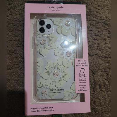 Kate Spade Cell Phones & Accessories | Kate Spade 11 Pro Max Apple Iphone Hard Shell Case Hollyhock Floral Drop Tested | Color: Cream/White | Size: Iphone 11 Pro Max/ Xs Max