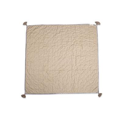 Beige Handmade 100% Cotton Baby Quilt for Baby Nursery, Crane Baby 100% Cotton in Brown | 1 H x 36 W in | Wayfair BC-110QB
