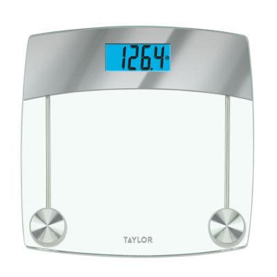 Taylor Digital Scales For Body Weight, Extra Highly Accurate 440 LB Capacity, Unique Blue LCD, Stainless Steel Accents Glass Platform | Wayfair