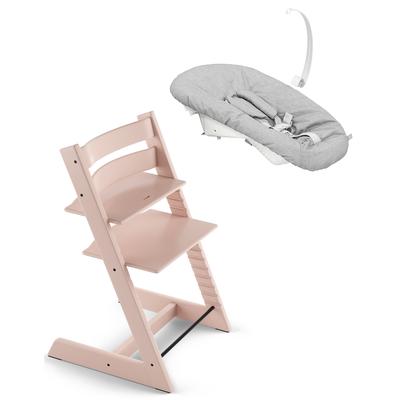 Tripp Trapp Chair + Newborn Set Bundle - Serene Pink