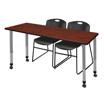 Regency Romig Kee Height Adjustable Training Table Wood/Metal in Brown | 34 H x 72 W x 30 D in | Wayfair MT6030CHAPCGY44BK