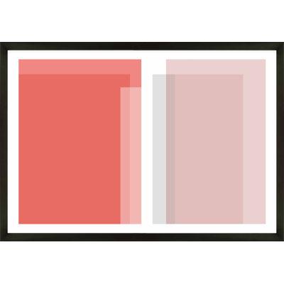 AllModern Elzie Blush Shell by Daniel Buchner - Single Picture Frame Print Paper in Pink/Red/White, Size 17.5 H x 25.0 W x 1.25 D in | Wayfair