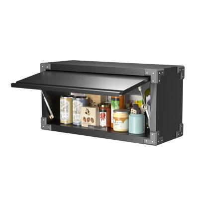 WFX Utility™ Wall Cabinet w/ Up-Flip Door, Small Garage Storage Cabinet for Garage & Office in Black | 15.2 H x 31.5 W x 11.8 D in | Wayfair