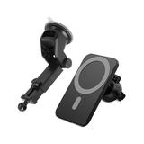 iMounTEK Portable Chargers Black - Black Magnetic Wireless Smartphone Car Charger Mount