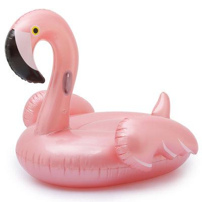 MoNiBloom Giant Flamingo Shape Beach Inflatable Pool Float Swimming | 41 H x 47 W x 50 D in | Wayfair A50-IP-003