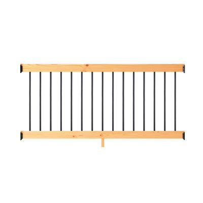 ProWood 6 ft. Wood Railing Kit w/ Square Aluminum Balusters Wood in Brown | 36 H x 72 W x 1.38 D in | Wayfair 448156