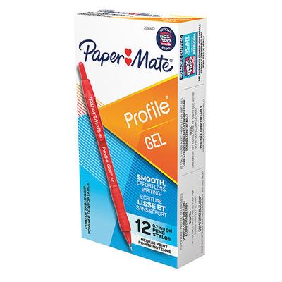 PAPER MATE 2095463 Gel Pens,Textured,Plastic,PK12