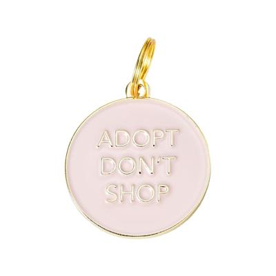 Pink Adopt Don't Shop Pet ID Tag, Standard