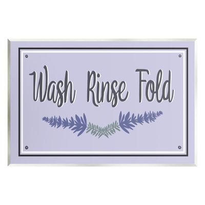 Stupell Industries Wash Rinse Fold Lavender Sprigs by Darlene Seale Graphic Art in Indigo | 17 H x 21 W x 1.7 D in | Wayfair aw-352_wd_13x19