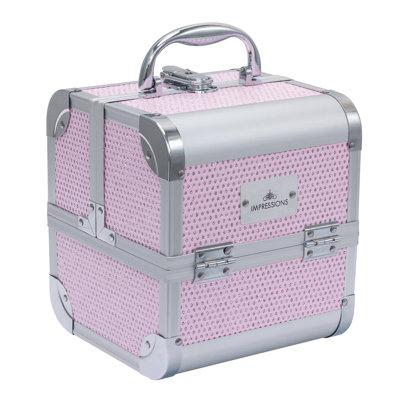 IMPRESSIONS VANITY · COMPANY Slaycube Makeup Travel Case w/ Adjustable Dividers Durable Cosmetic Organizer Case Lockable System in Pink | Wayfair
