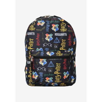 Women's Harry Potter All-Over Print 16" Deluxe Nylon Backpack by Harry Potter in Black