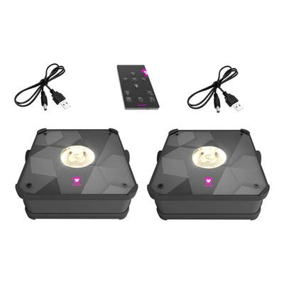 Ape Labs Mini 2.0 Wireless Battery-Operated LED Lights with 29 Color Presets, 2 Chargers, and Remote - 2/Set