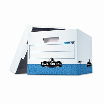 Bankers Box® Stor File Max Lock Box, Letter Lgl, 12-3 4 x 15-1 2 x 10, White Blue, 12 Ctn Corrugated in Blue White | 4.63 H x 35 W x 30 D in | Wayfair