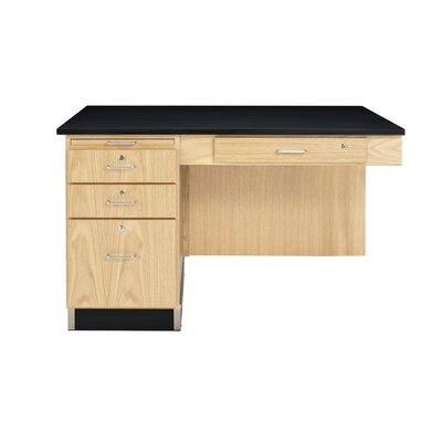 Diversified Woodcrafts Side Desk for 5' & 8' Wide Instructor's Desk, Resin in Brown | 30 H x 48 W x 30 D in | Wayfair 1146K