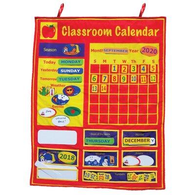 Get Ready Kids Classroom Calendar in Red | 11.1 H x 13.3 W x 3.6 D in | Wayfair MTB800