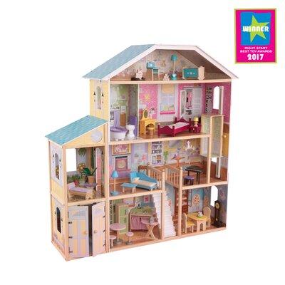 KidKraft Majestic Mansion Dollhouse Manufactured Wood in Blue/Brown | 53 H x 14 W x 51 D in | Wayfair 65252