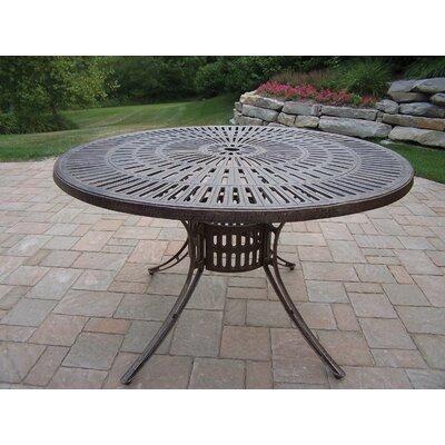 Oakland Living Sunray Metal Dining Table Metal in Brown | 29 H x 48 W x 48 D in | Outdoor Dining | Wayfair 1118-AB