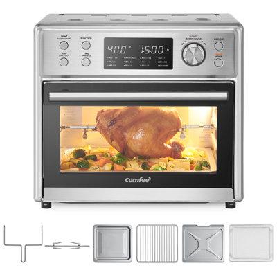 COMFEE' 12-in-1 Toaster Oven Air Fryer Combo Rotisserie, Countertop Convection Toaster 25L/26.4QT 6 Slice | 14.25 H x 15.9 W x 15.35 D in | Wayfair
