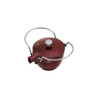 Staub Cast Iron 1.22-qt Round Tea Kettle Cast Iron/Enameled in Red | 7.09 H x 6.54 W x 4.72 D in | Wayfair 1650087