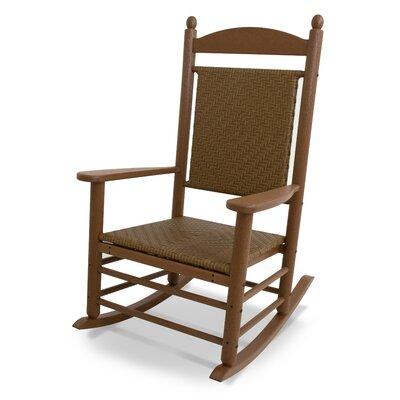 POLYWOOD® Jefferson Woven Outdoor Rocking Chair in Brown | 47 H x 26.5 W x 34 D in | Wayfair K147FTETW