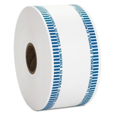 MMF Industries Automatic Coin Flat Wrapper Rolls, Nickels, 1900 Wrappers/Roll in Blue, Size 3.8 H x 8.0 W x 8.0 D in | Wayfair CTX50005