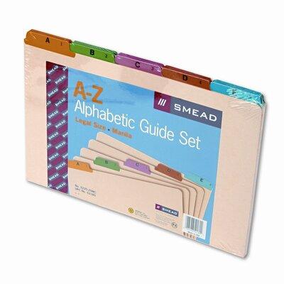 Smead Manufacturing Company Alpha Recycled Top Tab Guides, 25/Set Wood in Brown | 0.4 H x 14.8 W x 9.8 D in | Wayfair SMD52180