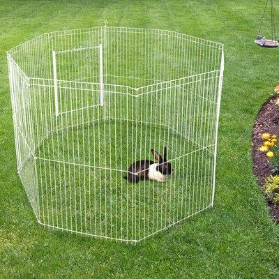Tucker Murphy Pet™ Chavey Universal Small Animal Playpen Metal (provides the best ventilation) in White | 29 H x 43 W x 43 D in | Wayfair