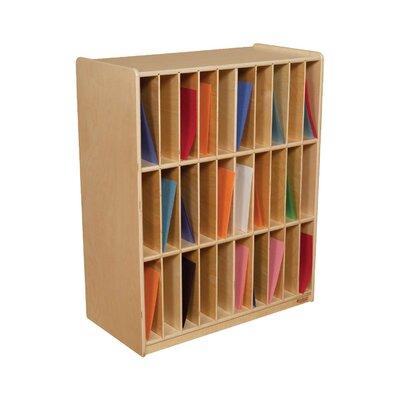 Wood Designs Slot Mail/Portfolio Center 30 Compartment Cubby Wood in Brown, Size 36.75 H x 30.0 W x 15.0 D in | Wayfair 33330