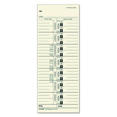 Tops Business Forms Time Card for Acroprint, IBM, Lathem & Simplex | 3.9 H x 9.6 W x 6.4 D in | Wayfair TOP1259