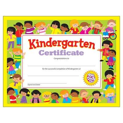 TREND enterprises, Inc. Kindergarten Certificate | 8.5 H x 11 W x 0.19 D in | Wayfair T-17008