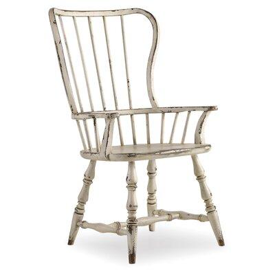 Hooker Furniture Sanctuary Windsor Back Arm chair Wood in White | Wayfair 5403-75300