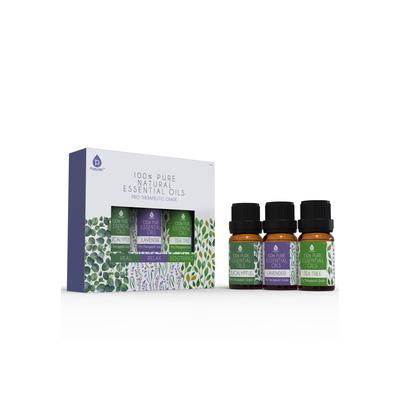 Plus Size Women's Pure Essential Aromatherapy Oils Gift Set by Pursonic in Lavender Eucalyptus Tea Tree