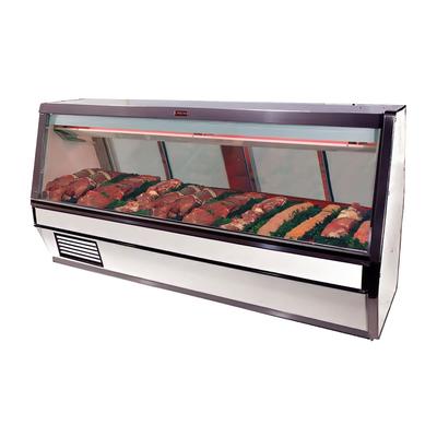Howard-McCray SC-CMS40E-12-S-LED 148 1/2" Full Service Red Meat Case w/ Straight Glass - (6) Levels, 115v, Silver