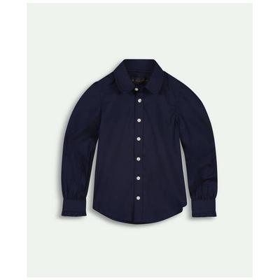 Brooks Brothers Girls Cotton Shirt | Navy | Size 8