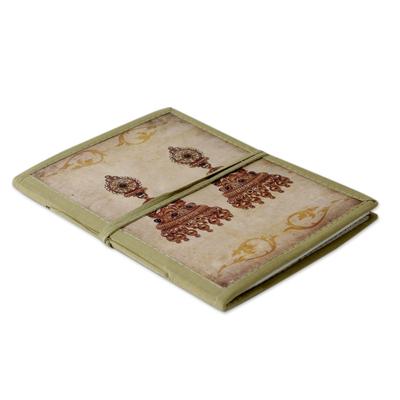 Handmade paper journal, 'Royal Wedding Jewels'