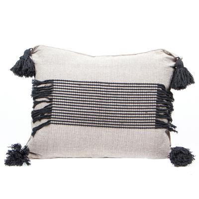 Cozy Light Taupe,'Light Taupe Cotton Cushion Cover Handloomed in Mexico'