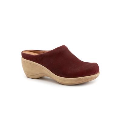 Extra Wide Width Women's Madison Clog by SoftWalk in Rust Embossed (Size 8 WW)